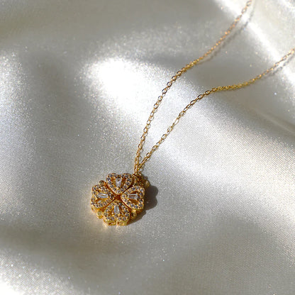 Daughter’s Lucky Clover Necklace & Forever Rose Keepsake Gift Set