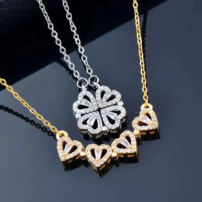 Daughter’s Lucky Clover Necklace & Forever Rose Keepsake Gift Set